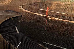 曲靖砼烟囱新建施工现场